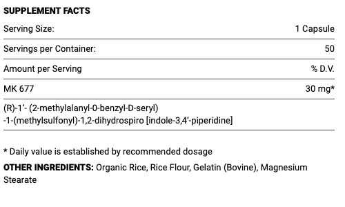BIO Molecule Ibutamoren MK-677 Inhaltsstoffe