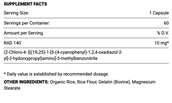 BIO Molecule RAD 140 Testolone Inhaltsstoffe