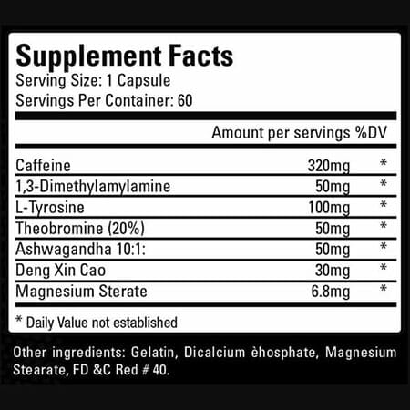 Lethal Black Cobra DMAA Inhaltsstoffe