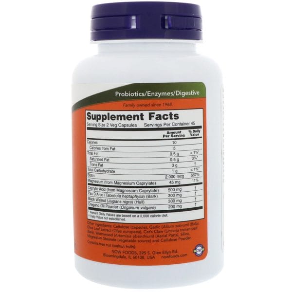NOW Foods Candida Support Inhaltsstoffe