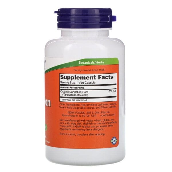 NOW-Foods-Dandelion-Root-500-mg-Inhaltsstoffe-Facts NOW Foods Dandelion Root 500 mg Inhaltsstoffe Facts