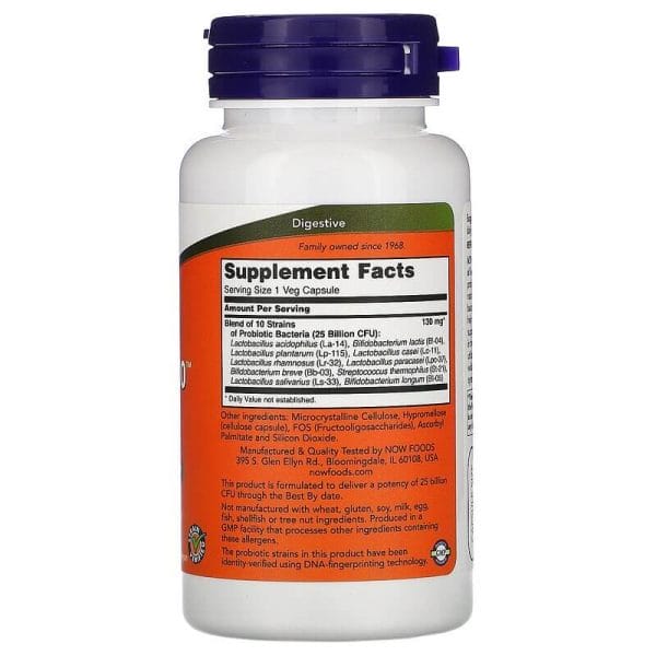 NOW Foods Probiotic-10 25 Billion Inhaltsstoffe