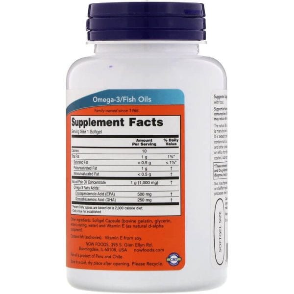 NOW Foods Ultra Omega 3 Inhaltsstoffe
