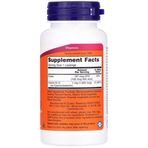 NOW-Foods-Vitamin-B-12-1000-mcg-Inhaltsstoffe NOW Foods Vitamin B-12 1000 mcg Inhaltsstoffe