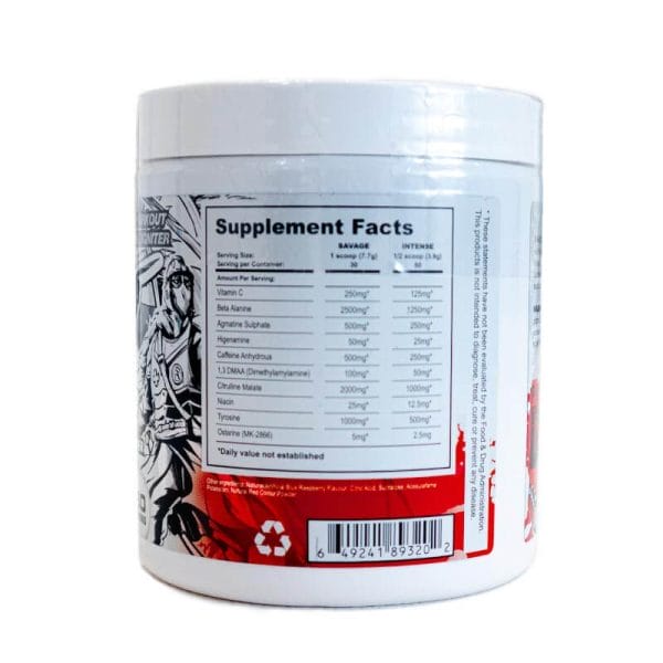 Patriot Extreme Pre-Workout Inhaltsstoffe