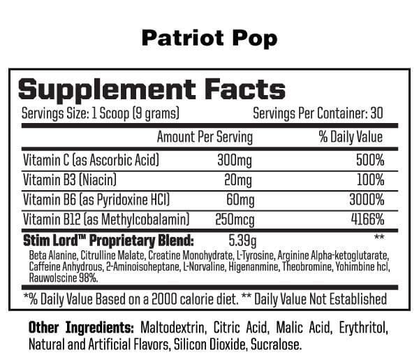 Stim Lord Anabolic Warfare DMHA Inhaltsstoffe Facts
