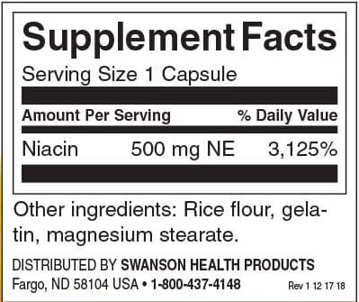 Swanson-Niacin-500-mg-Inhaltsstoffe-Facts Swanson Niacin 500 mg Inhaltsstoffe Facts