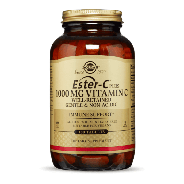 fatburner-guru-solgar-ester-C-plus-1000MG-vitamin-C-ascordable-complex-180tablets-front.png SOLGAR Ester-C® Plus 1000 mg Vitamin C