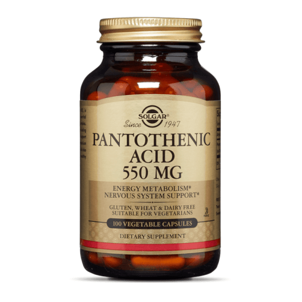 fatburner-guru-solgar-pantothenic-acid-55MG-100capsules-front.png SOLGAR Pantothenic Acid 550 MG