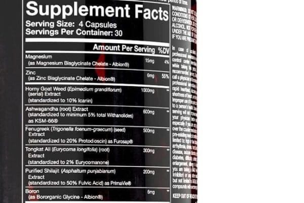 Olympus Labs K1NGS BLOOD Inhaltsstoffe