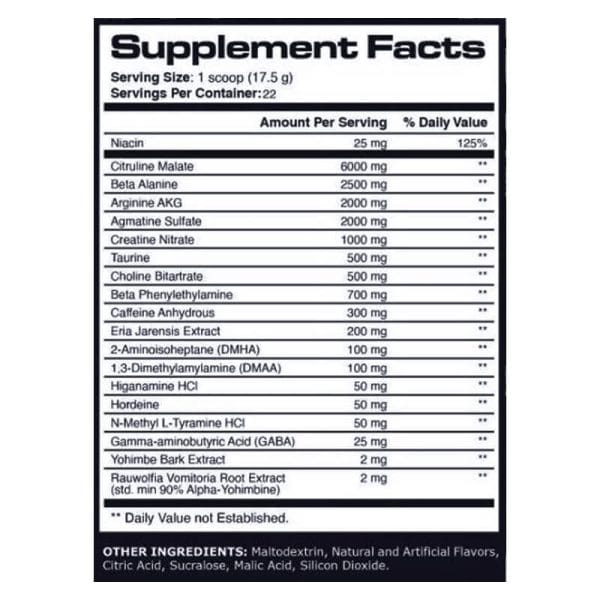 SKULL LABS – Angel Dust PUMP Inhaltsstoffe