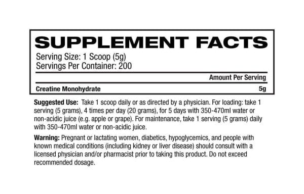 APS Nutrition Creatin Monohydrat Inhaltsstoffe