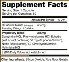 Goldstar EPH Bomb DMAA Inhaltsstoffe