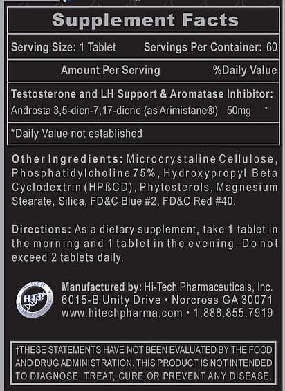 Hi-Tech Pharmaceuticals Arimistane