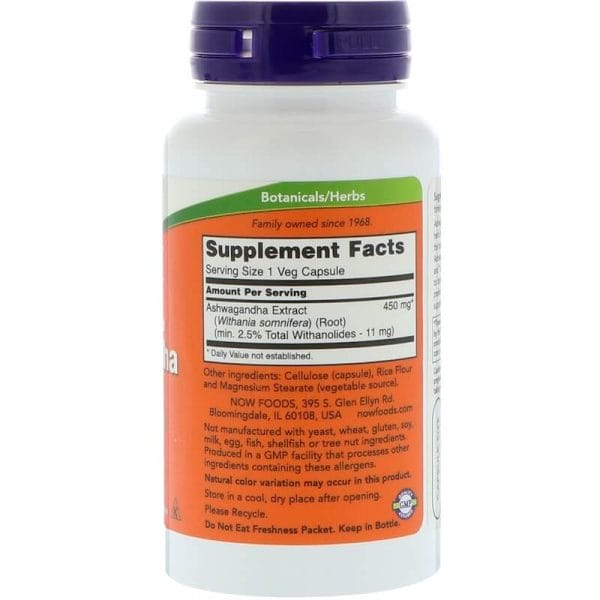 NOW-Foods-Ashwagandha-450mg-Inhlatsstoffe-Facts NOW Foods Ashwagandha 450mg