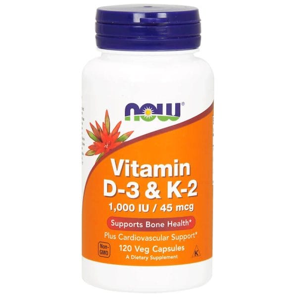 Now-Foods-Vitamin-D3-K2-120vcaps NOW Foods Vitamin D3 & K2