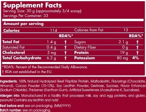 Scitec-Nutrition-100-BEEF-Protein-Konzentrat-Inhaltsstoffe-Facts- Scitec Nutrition 100% BEEF Protein Konzentrat Inhaltsstoffe